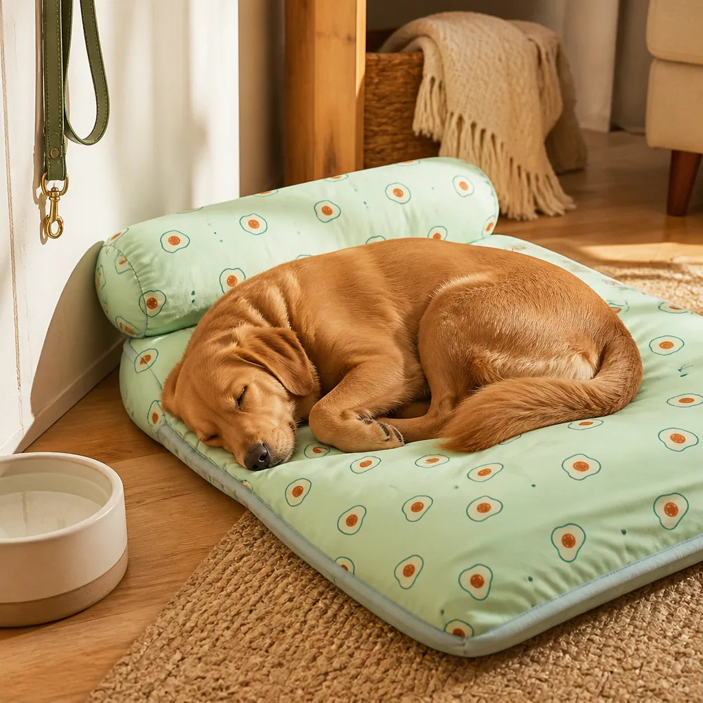 canape-lit-pour-chien-avec-oreiller