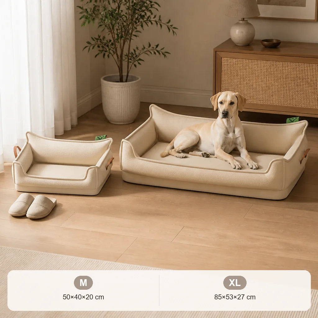 canape-lit-pour-chien-en-simili-cuir