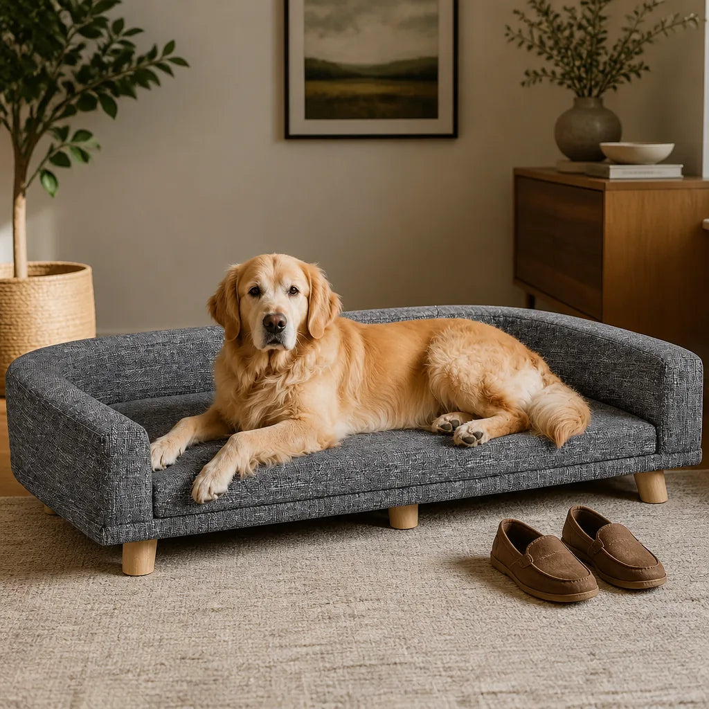 canape-lit-pour-grand-chien-noir