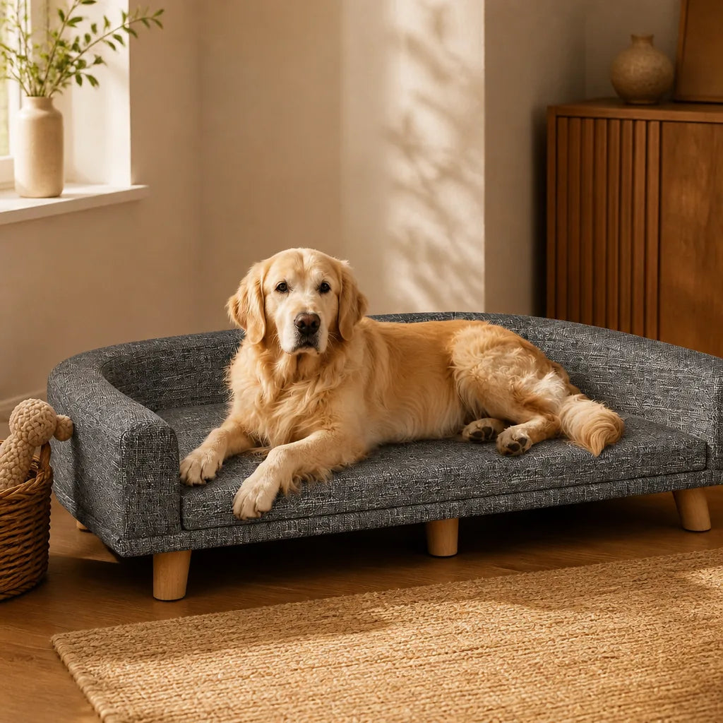 canape-lit-pour-grand-chien-noir