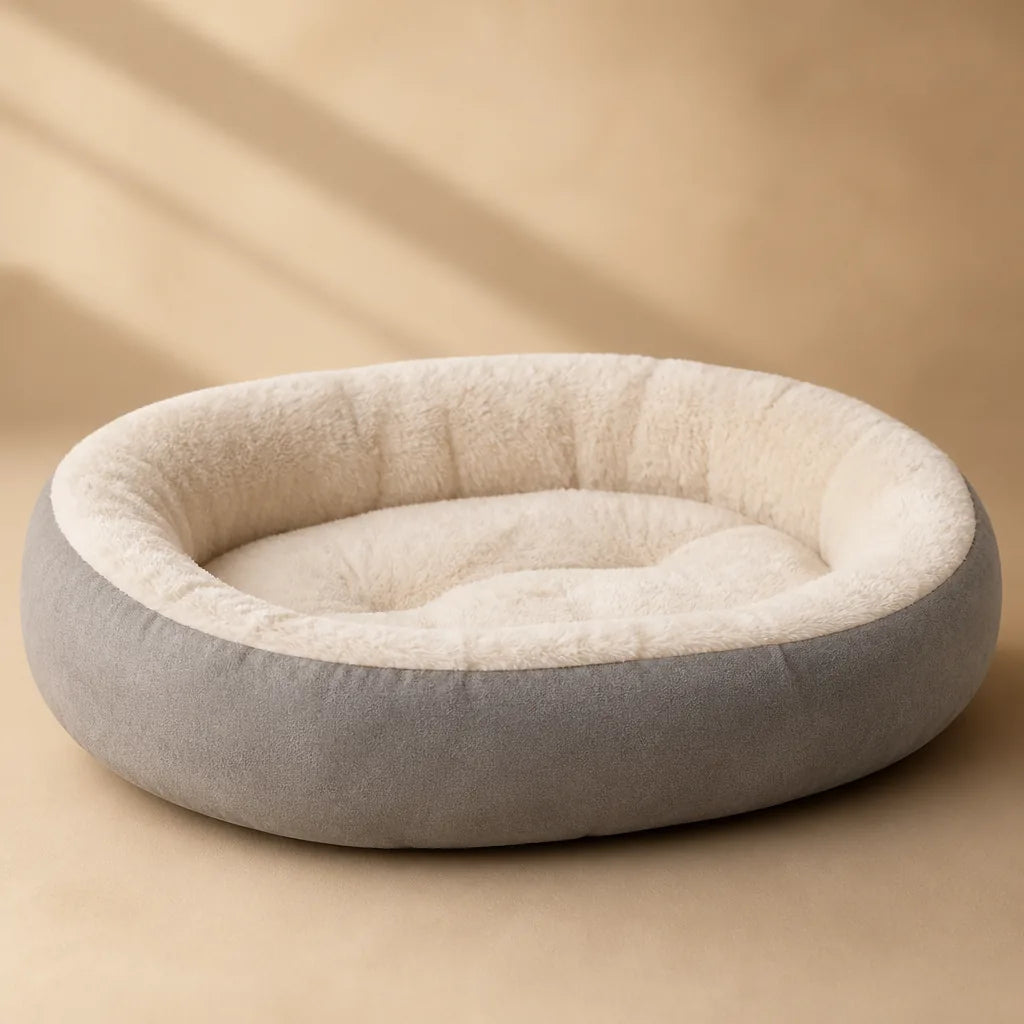 Coussin Ovale Gris Taille Large Pour Chien