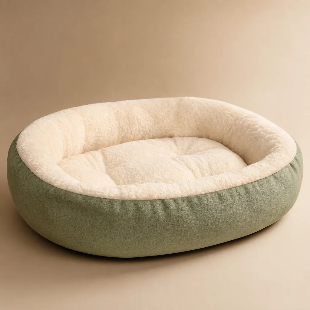 Coussin Ovale Gris Taille Medium Pour Chien