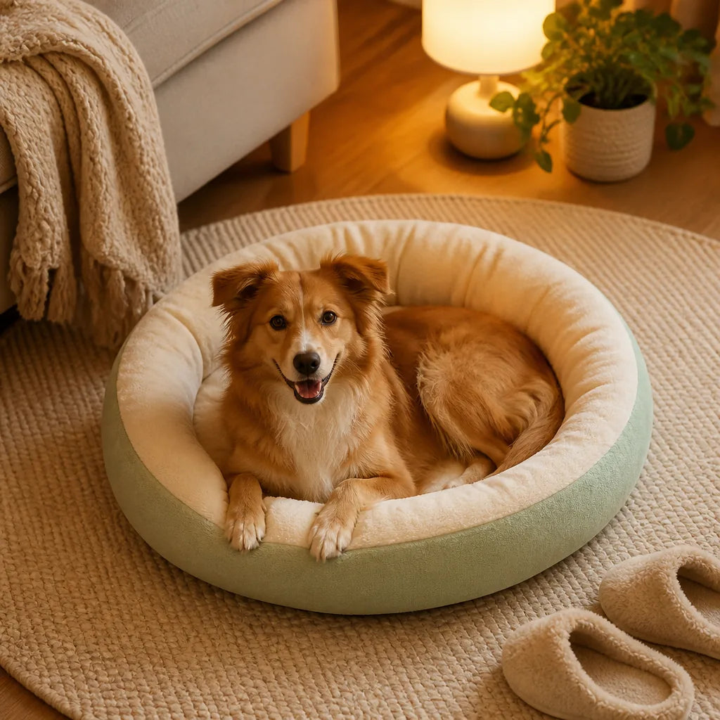 coussin-ovale-gris-taille-medium-pour-chien