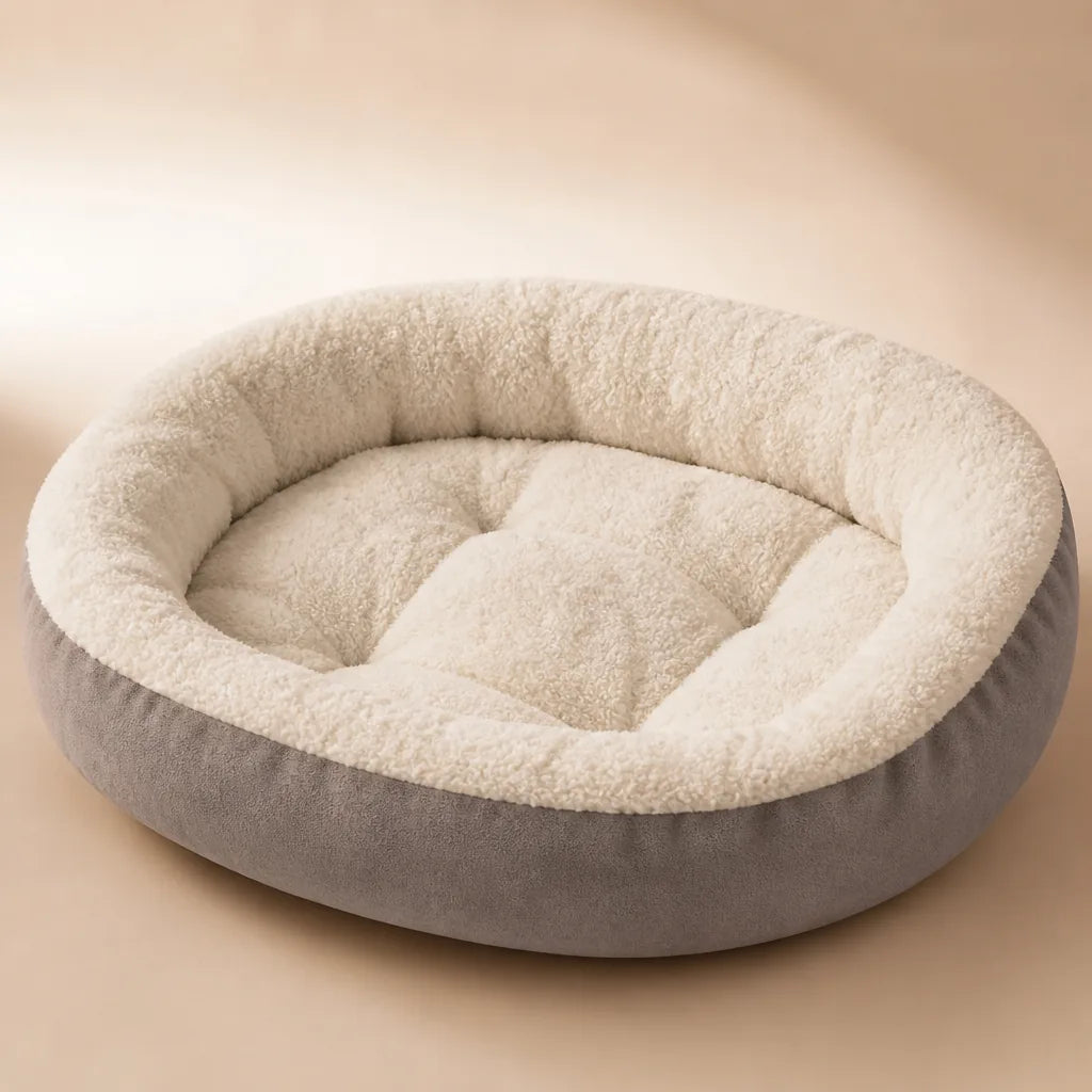 Coussin Ovale Gris Taille Medium Pour Chien