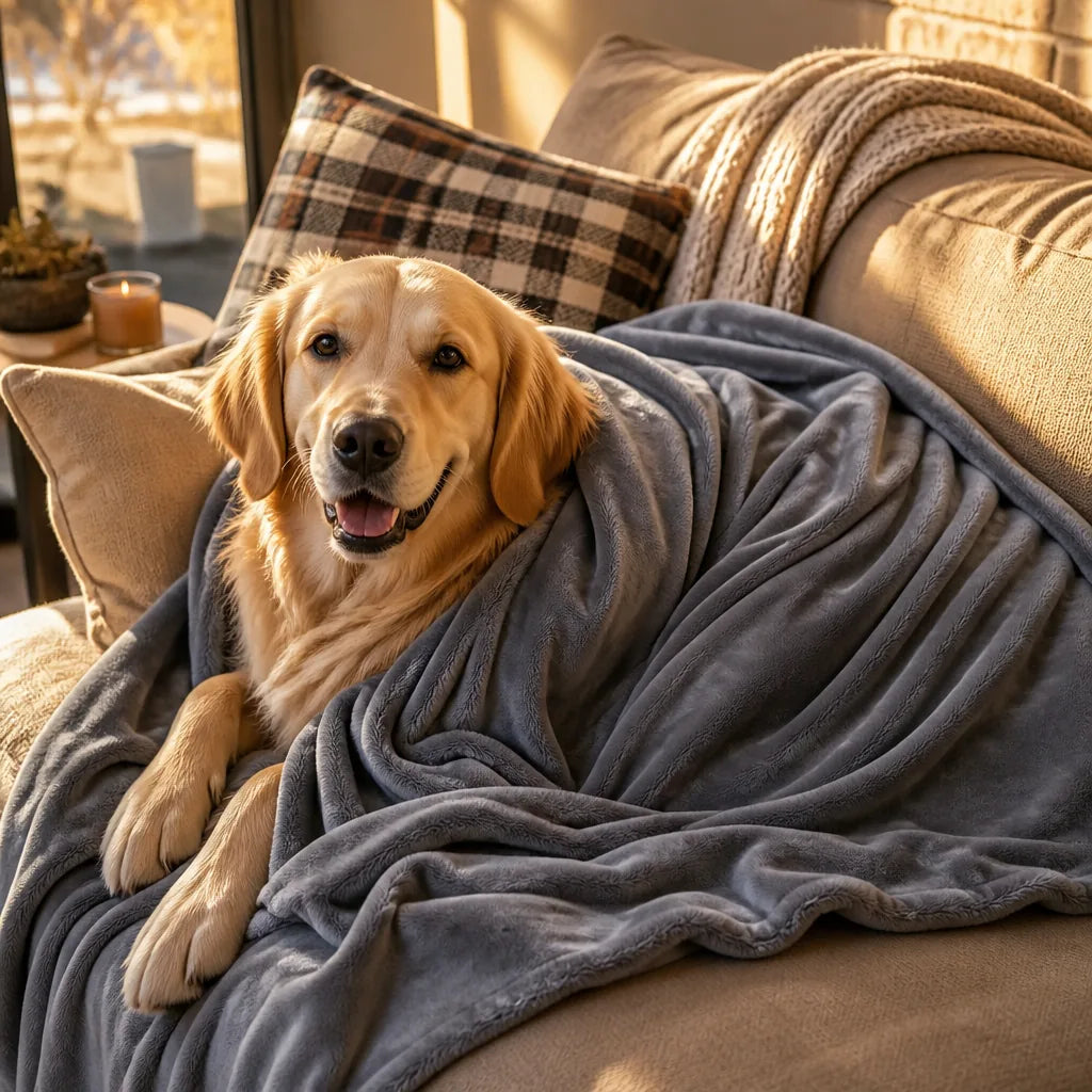 couverture-en-polyester-gris-pour-chien