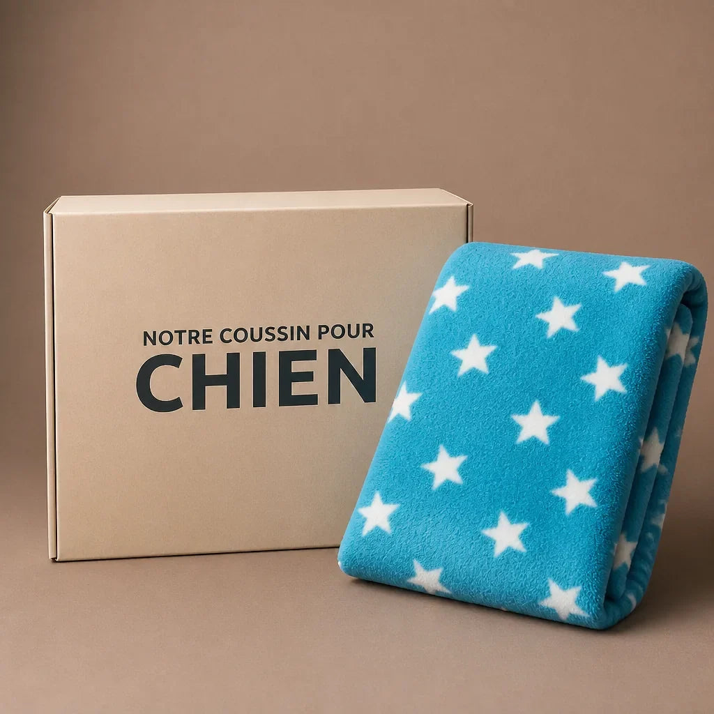 Couverture Polaire Bleue Pour Chien Os Et Pattes