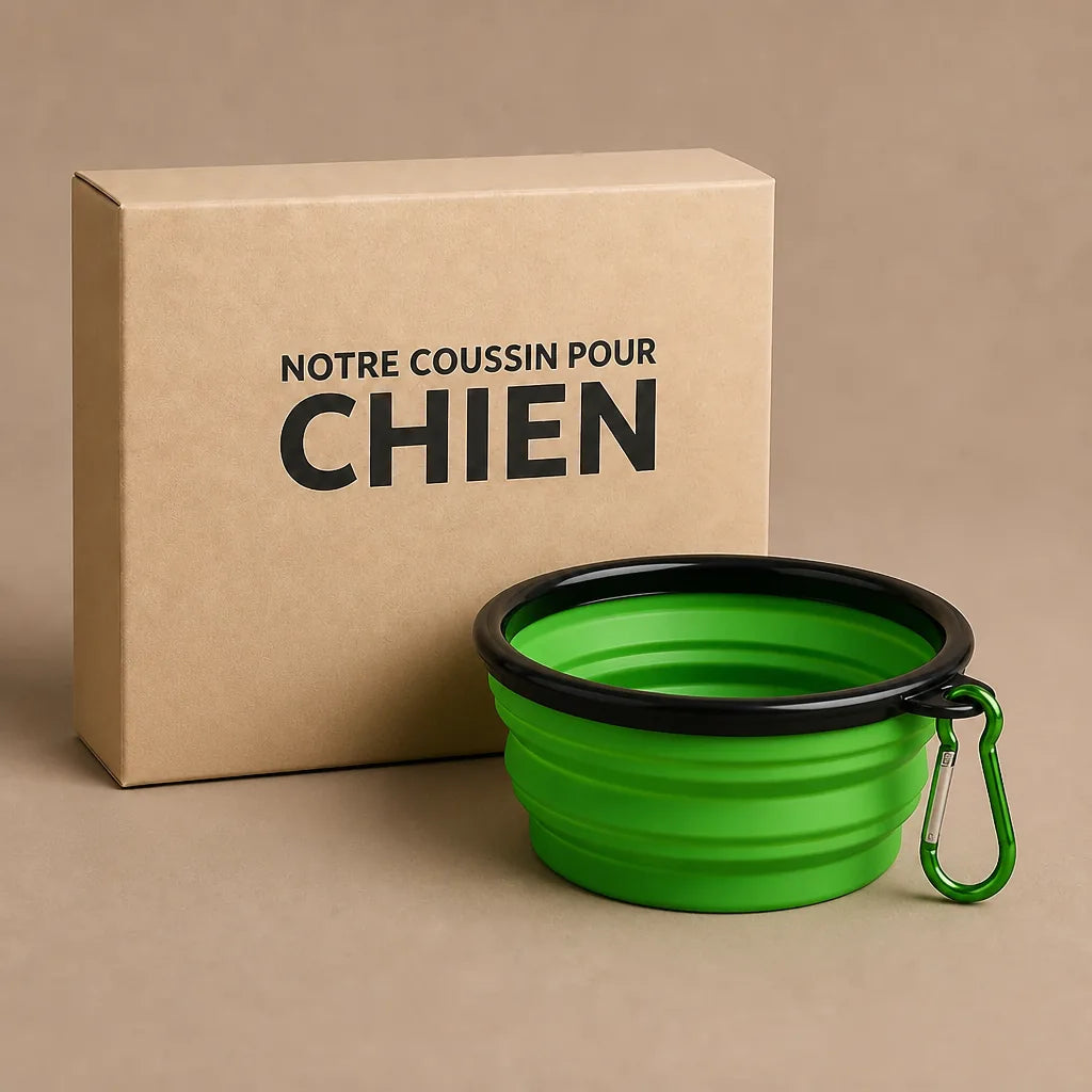 Gamelle De Voyage Pliable En Silicone Pour Chien