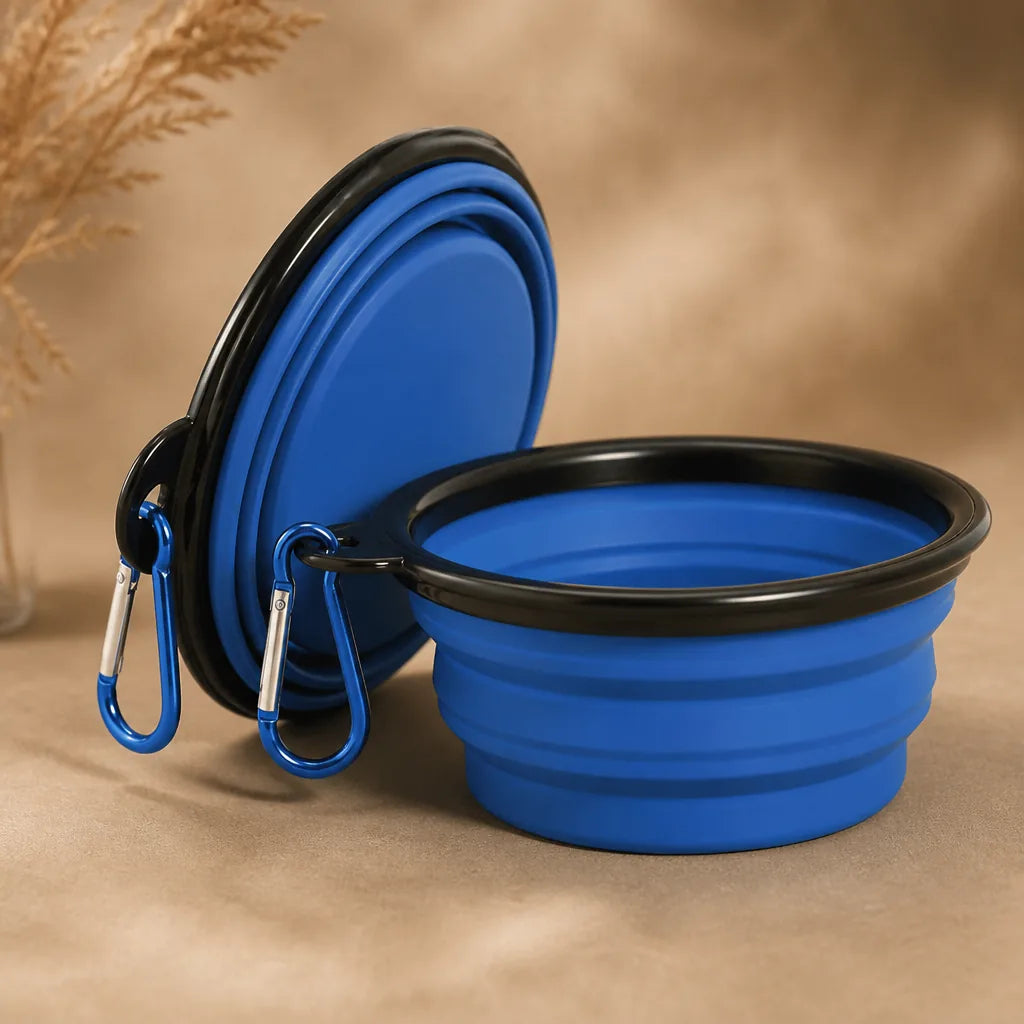 Gamelle De Voyage Pliable En Silicone Pour Chien