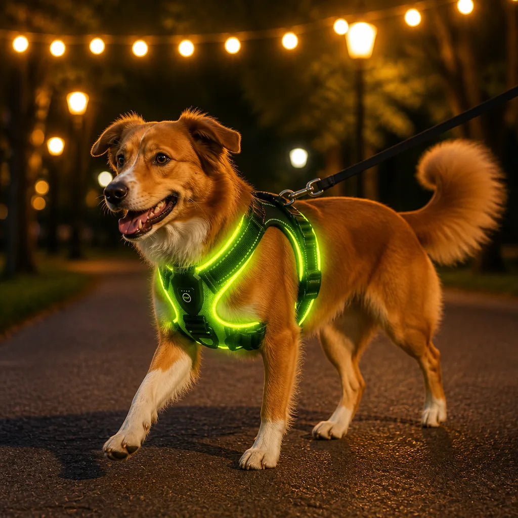 Harnais Lumineux Pour Chien Rechargeable