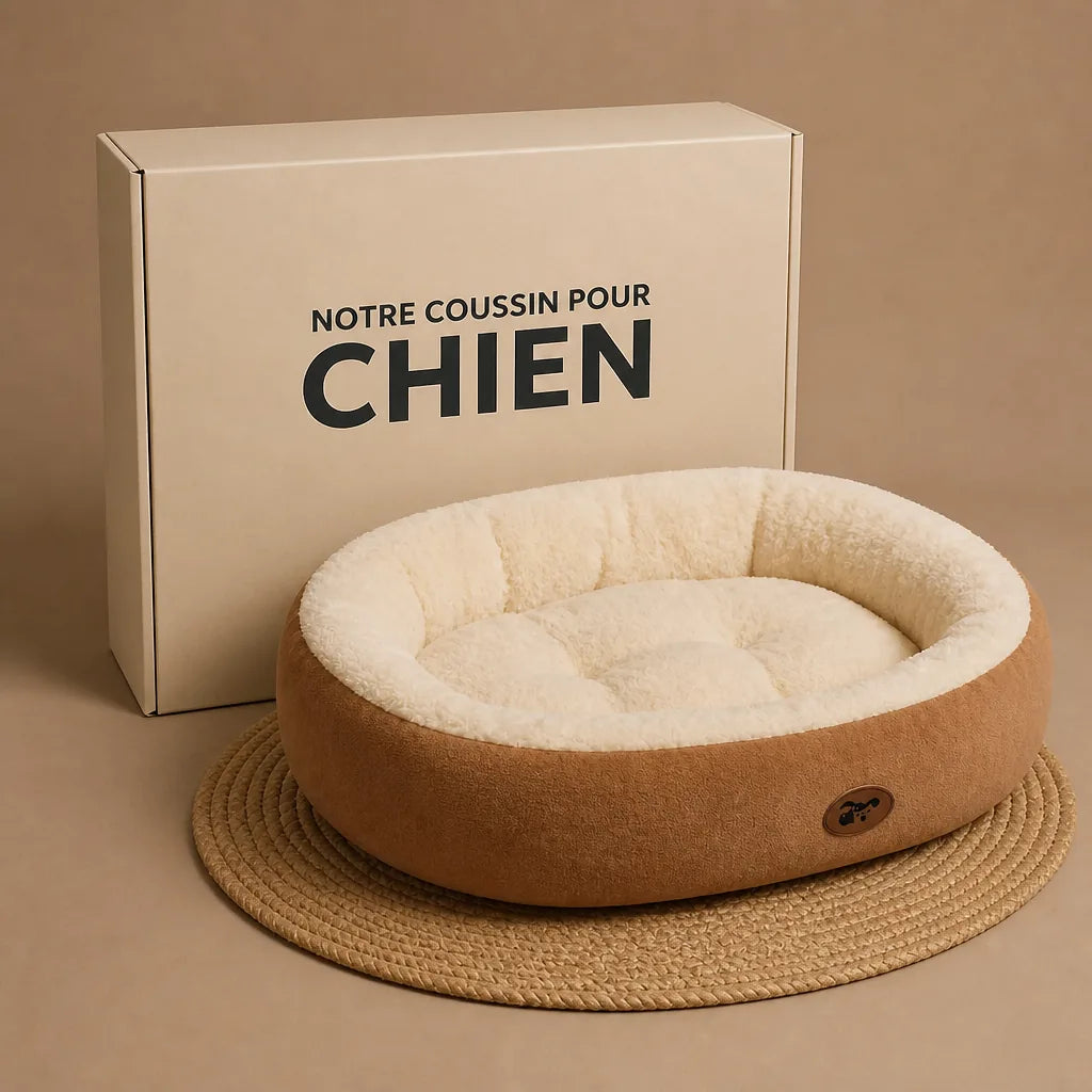 Panier Ovale Gris Tourterelle Pour Chien