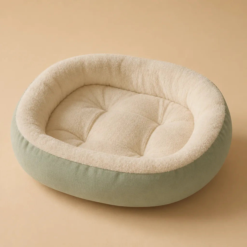 Panier Ovale Gris Tourterelle Pour Chien