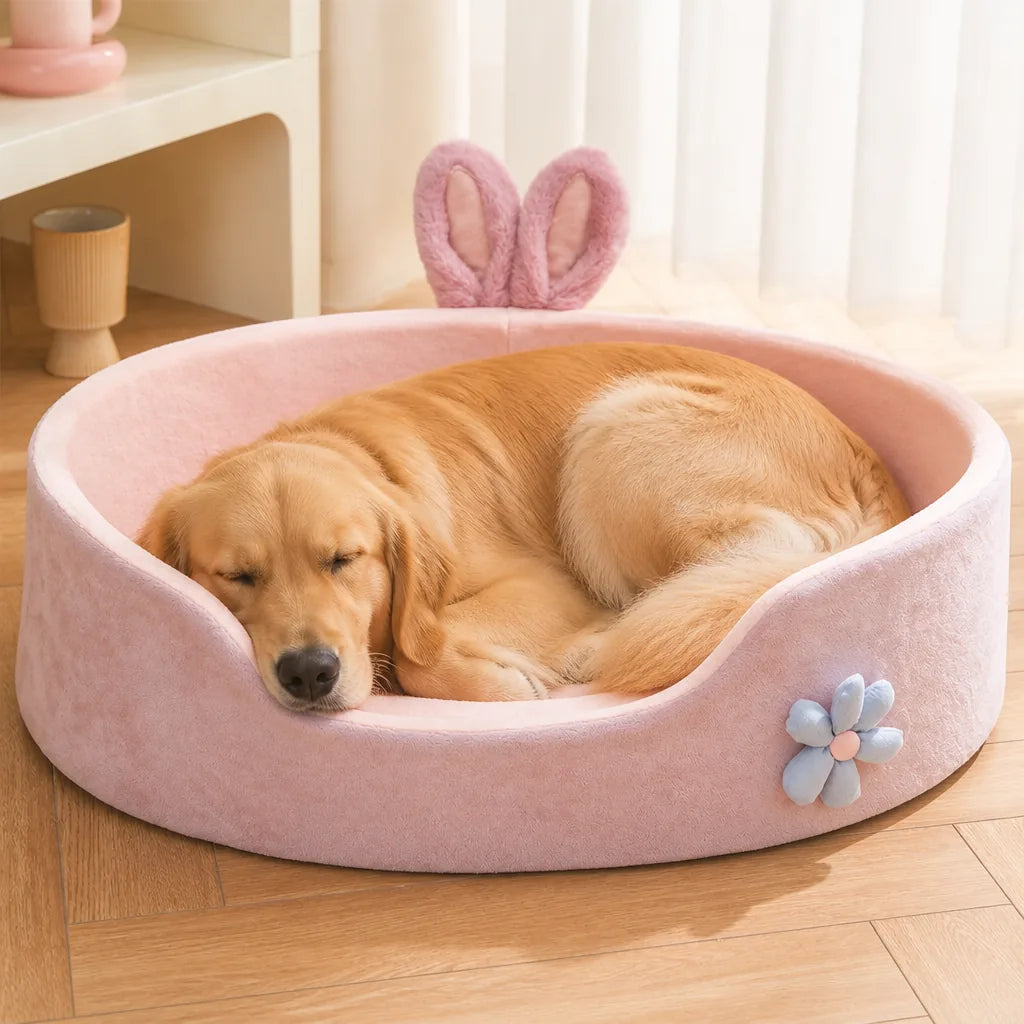 panier-pour-chien-rose