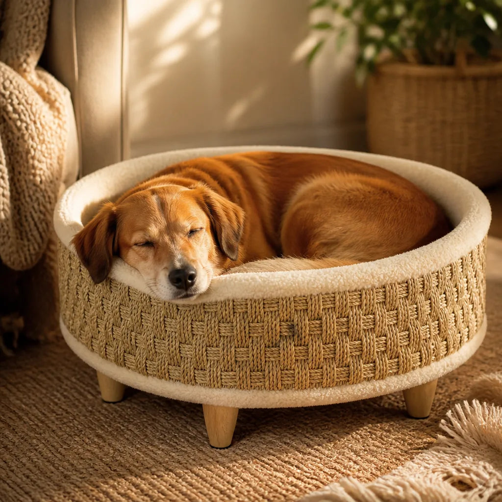 panier-pour-chien-sur-pied