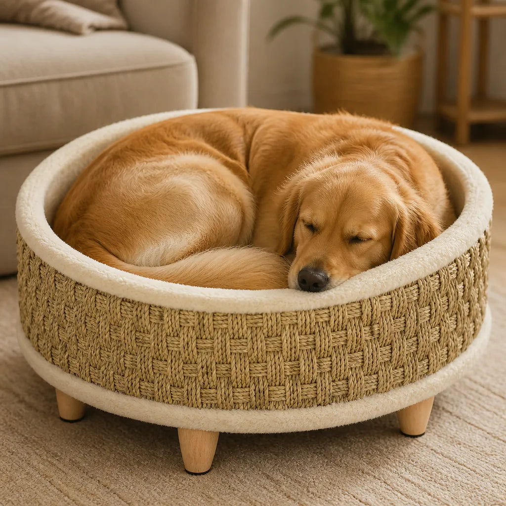 panier-pour-chien-sur-pied