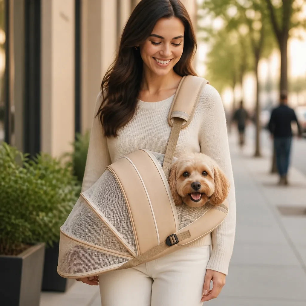 Sac A Bandoulière Pour Transporter Chien De 4 Kg+