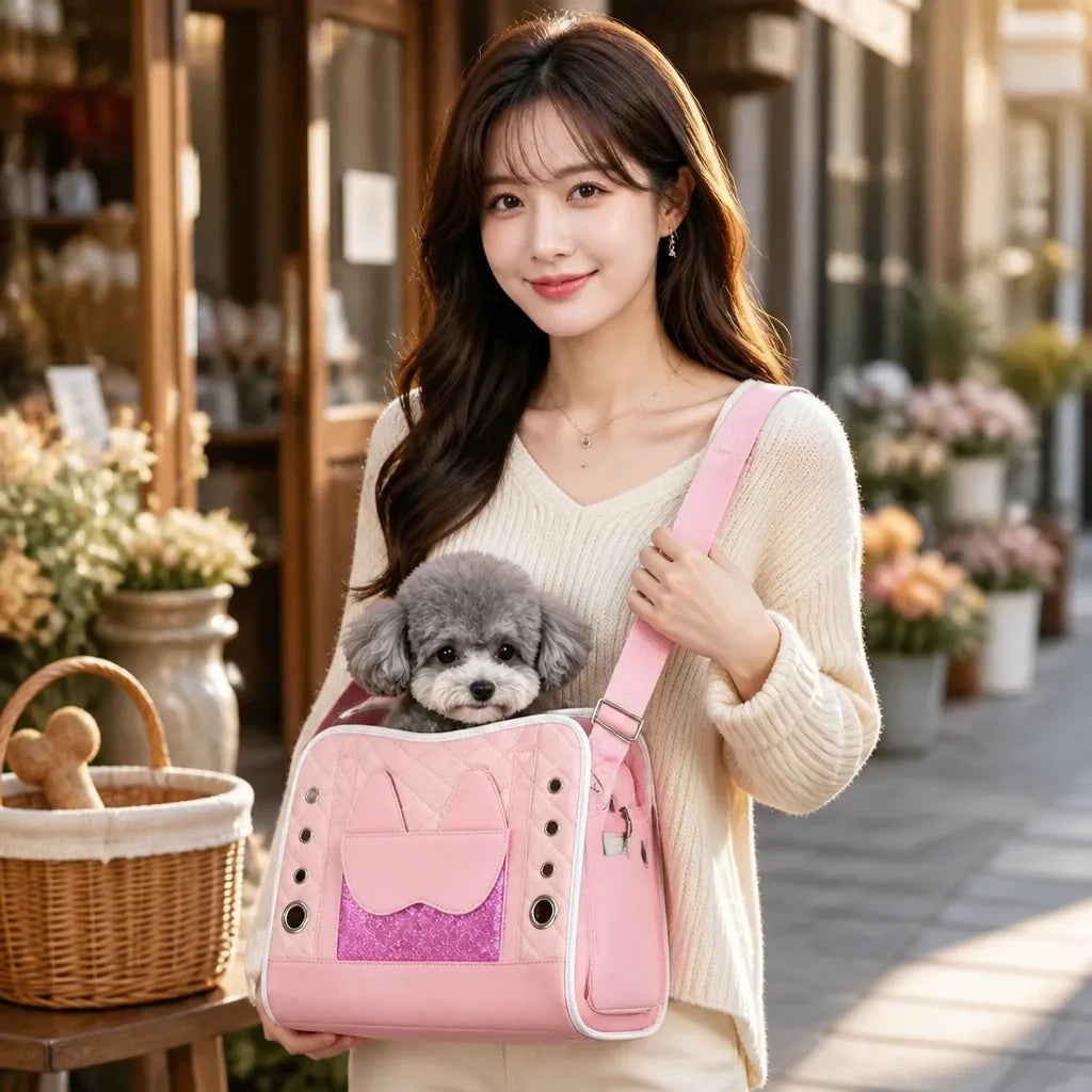 sac-de-transport-bandouliere-rose-pour-petit-chien