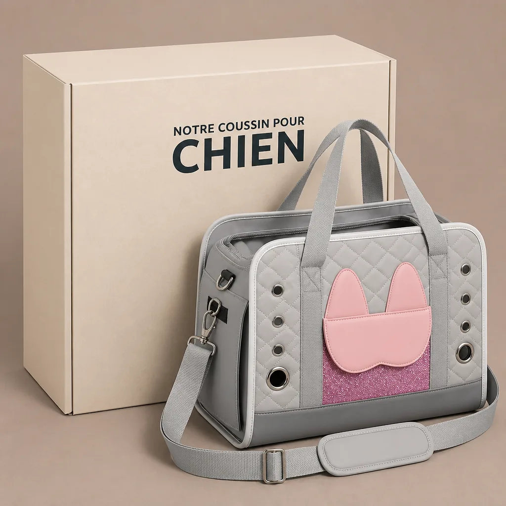 Sac De Transport Bandoulière Rose Pour Petit Petit Chien