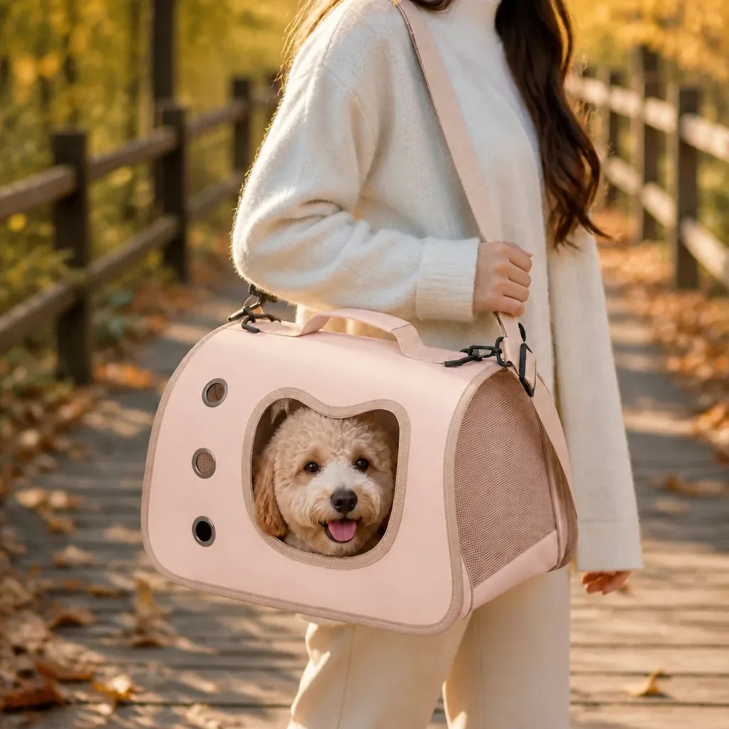 Sac De Transport Pour Petit Chien En Cuir