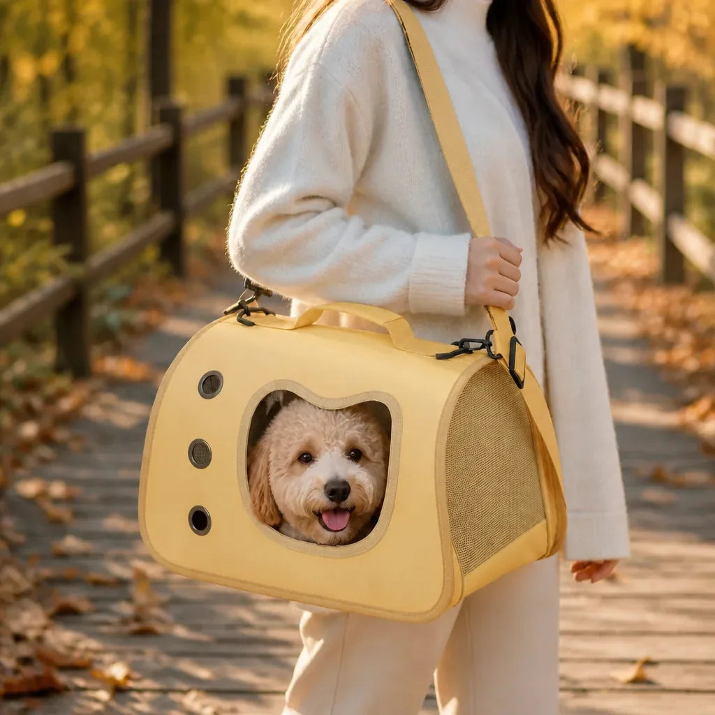 Sac De Transport Pour Petit Chien En Cuir