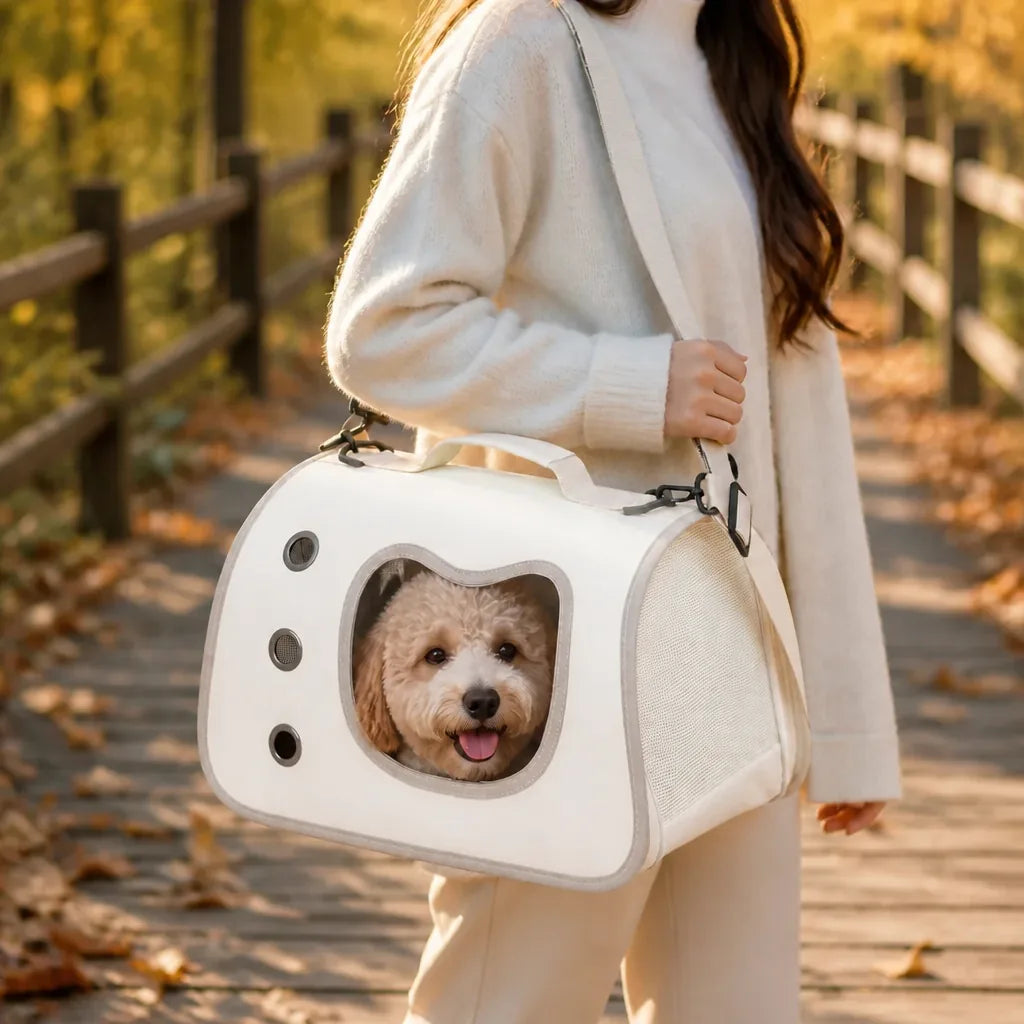 Sac De Transport Pour Petit Chien En Cuir
