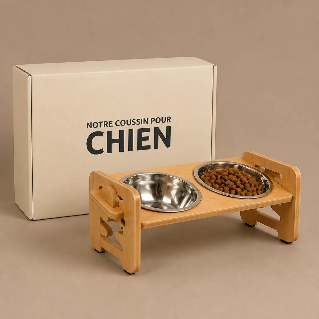 Support Gamelle Pour Chien En Bois