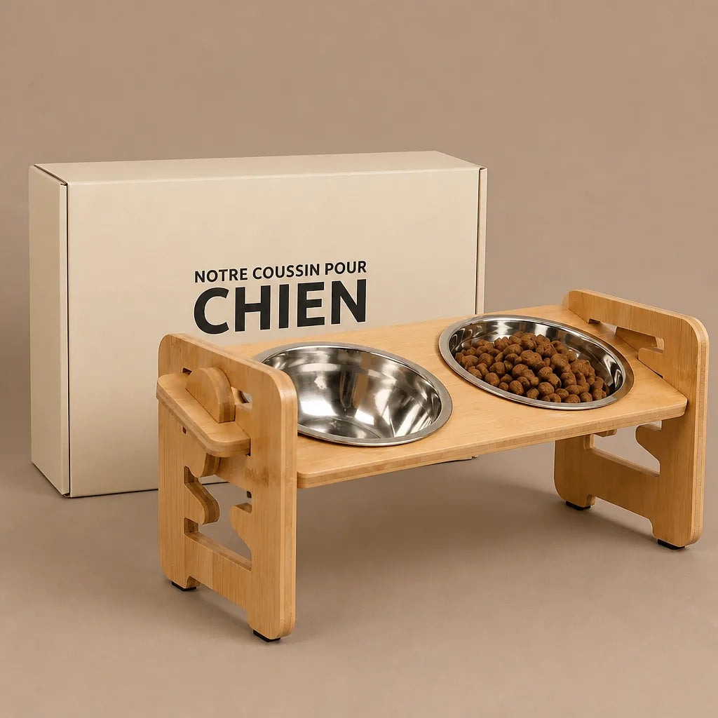 Support Gamelle Pour Chien En Bois